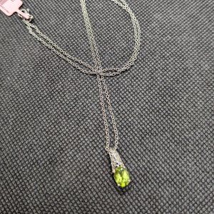 Peridot Solitare Necklace
